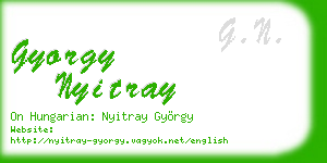 gyorgy nyitray business card
